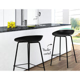 NNEDSZ Set of 4 Metal Bar Stools - Black