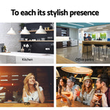 NNEDSZ Set of 4 Metal Bar Stools - Black