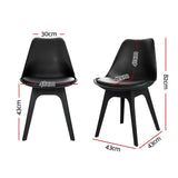 NNEDSZ Set of 4 Retro Padded Dining Chair - Black