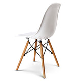 NNEDSZ  Set of 4 Retro Beech Wood Dining Chair - White