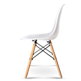 NNEDSZ  Set of 4 Retro Beech Wood Dining Chair - White