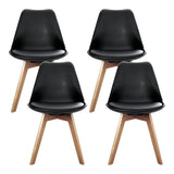 NNEDSZ Set of 4 Padded Dining Chair - Black