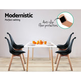 NNEDSZ Set of 4 Padded Dining Chair - Black