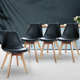 NNEDSZ Set of 4 Padded Dining Chair - Black