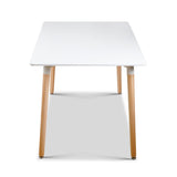 NNEDSZ Dining Table 6 Seater Replica DSW Eiffel Cafe Kitchen White 120cm