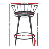 NNEDSZ Bar Stools Kitchen Stools Wooden Dining Chair Swivel Metal Chairs x2