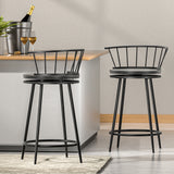 NNEDSZ Bar Stools Kitchen Stools Wooden Dining Chair Swivel Metal Chairs x2
