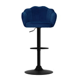 NNEDSZ Set of 2 Bar Stools Kitchen Stool Swivel Chair Gas Lift Velvet Chairs Blue Nessah