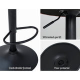 NNEDSZ Set of 2 Bar Stools Kitchen Stool Swivel Chair Gas Lift Velvet Chairs Pink Nessah