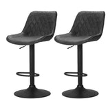 NNEDSZ Set of 2 Bar Stools Kitchen Stool Chairs Metal Barstool Dining Chair Black Rushal