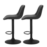 NNEDSZ Set of 2 Bar Stools Kitchen Stool Chairs Metal Barstool Dining Chair Black Rushal