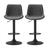 NNEDSZ Set of 2 Bar Stools Kitchen Stool Chairs Metal Barstool Dining Chair Black Rushal