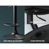 NNEDSZ Set of 2 Bar Stools Kitchen Stool Chairs Metal Barstool Dining Chair Black Rushal