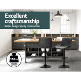 NNEDSZ Set of 2 Bar Stools Kitchen Stool Chairs Metal Barstool Dining Chair Black Rushal