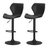 NNEDSZ Set of 2 Bar Stools Kitchen Stool Chairs Metal Barstool Swivel Black Frawley