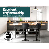 NNEDSZ Set of 2 Bar Stools Kitchen Stool Chairs Metal Barstool Swivel Black Frawley