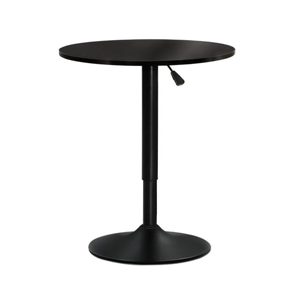 NNEDSZ Adjustable Bar Table Gas Lift Wood Metal - Black