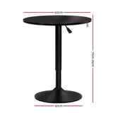 NNEDSZ Adjustable Bar Table Gas Lift Wood Metal - Black