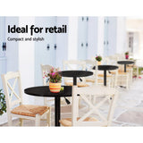 NNEDSZ Adjustable Bar Table Gas Lift Wood Metal - Black