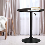 NNEDSZ Adjustable Bar Table Gas Lift Wood Metal - Black