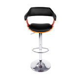 NNEDSZ Set of 2 Wooden Bar Stool - Black and Wood