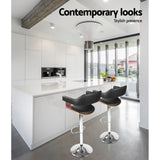 NNEDSZ Set of 2 Wooden Bar Stool - Black and Wood