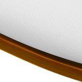 NNEDSZ Wooden PU Leather Bar Stool - White and Chrome