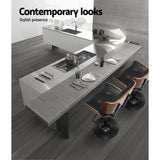 NNEDSZ Bar Stool Gas Lift Wooden PU Leather - Black and Wood