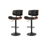 NNEDSZ Kitchen Bar Stools Gas Lift Stool Chairs Swivel Barstool Leather Black x2