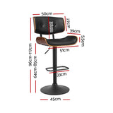 NNEDSZ Kitchen Bar Stools Gas Lift Stool Chairs Swivel Barstool Leather Black x2