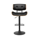 NNEDSZ Kitchen Bar Stools Gas Lift Stool Chairs Swivel Barstool Leather Black x2