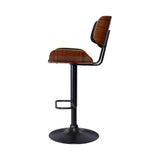 NNEDSZ Kitchen Bar Stools Gas Lift Stool Chairs Swivel Barstool Leather Black x2