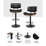 NNEDSZ Kitchen Bar Stools Gas Lift Stool Chairs Swivel Barstool Leather Black x2