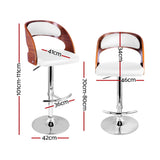 NNEDSZ 2x Wooden Bar Stools Bar Stool Kitchen Dining Chairs Gas Lift Bella White