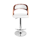 NNEDSZ 2x Wooden Bar Stools Bar Stool Kitchen Dining Chairs Gas Lift Bella White