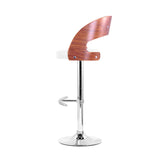 NNEDSZ 2x Wooden Bar Stools Bar Stool Kitchen Dining Chairs Gas Lift Bella White