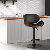 NNEDSZ Kitchen Bar Stools Swivel Gas Lift Wooden Stool Metal Black Barstools