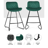 NNEDSZ Bar Stools Kitchen Stool Chairs Chair Velvet Barstool Barstools Green