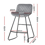 NNEDSZ Bar Stools Kitchen Stool Chairs Chair Velvet Barstool Barstools Grey