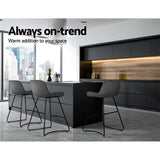 NNEDSZ Bar Stools Kitchen Stool Chairs Chair Velvet Barstool Barstools Grey