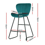 NNEDSZ Bar Stools Kitchen Stool Velvet Dining Chairs Peacock Blue Barstool Chair