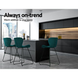 NNEDSZ Bar Stools Kitchen Stool Velvet Dining Chairs Peacock Blue Barstool Chair