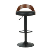 NNEDSZ Bar Stools Kitchen Gas Lift Wooden Stool Metal Barstools Black Swivel