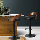 NNEDSZ Bar Stools Kitchen Gas Lift Wooden Stool Metal Barstools Black Swivel