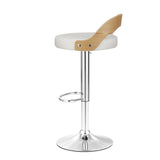 NNEDSZ Bar Stools Kitchen Gas Lift Wooden Stool Metal Barstools White Swivel