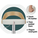 NNEDSZ Bar Stools Kitchen Gas Lift Wooden Stool Metal Barstools White Swivel