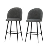 NNEDSZ Bar Stools Kitchen Dining Chair Stool Chairs Sherpa Boucle Charcoal