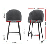 NNEDSZ Bar Stools Kitchen Dining Chair Stool Chairs Sherpa Boucle Charcoal