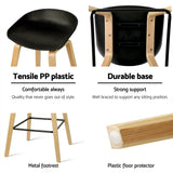 NNEDSZ Set of 2 Wooden Square Footrest Bar Stools - Black