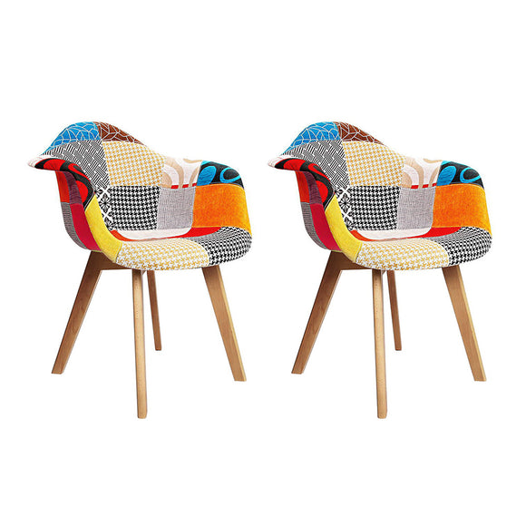 NNEDSZ Set of 2 Fabric Dining Chairs
